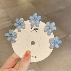 5pcs Mini Flower Hair Claw Clip Small Jaw Clamp Hair Accessory for Women Girls