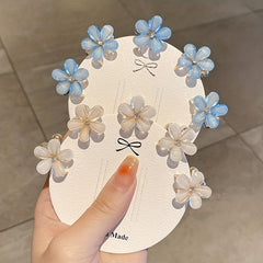 5pcs Mini Flower Hair Claw Clip Small Jaw Clamp Hair Accessory for Women Girls