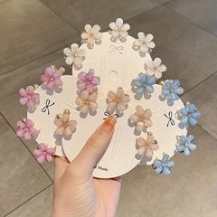 5pcs Mini Flower Hair Claw Clip Small Jaw Clamp Hair Accessory for Women Girls