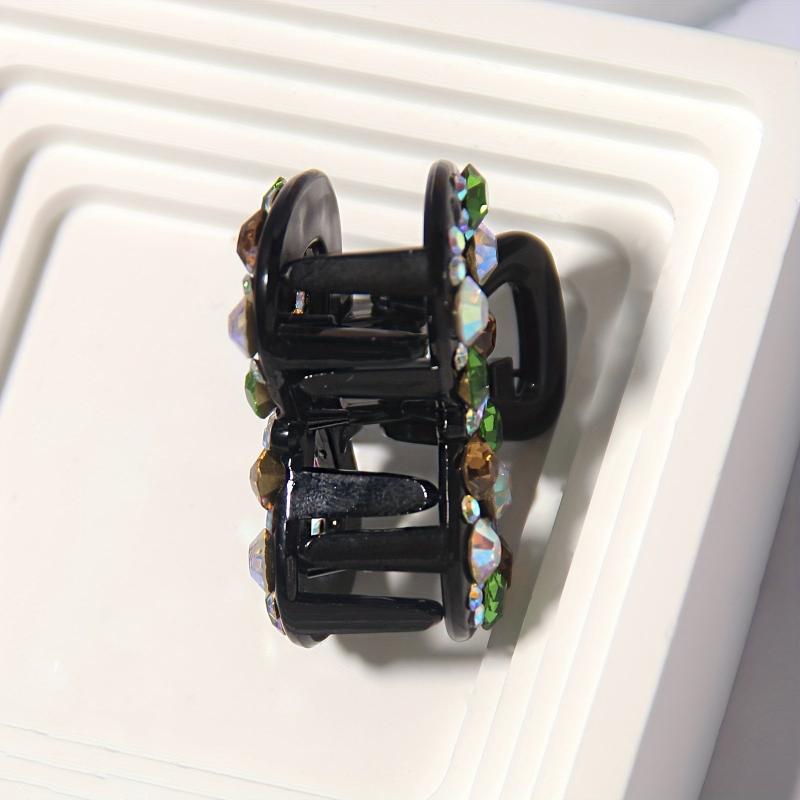 Rhinestone Hair Claw Set Mini Shark Claw Ponytail Holder Vintage Hair Accessorie