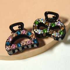 Rhinestone Hair Claw Set Mini Shark Claw Ponytail Holder Vintage Hair Accessorie