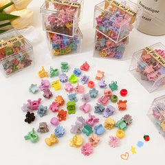 Mini Colorful Hair Claw Clips Star Shape Hair Accessories For Girls