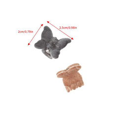 6 Pcs Set Trumpet Bangs Clip Flocking Edge Clip Hair Claw Headdress Hair Accesso