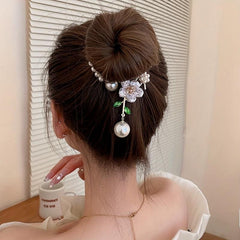 Faux Pearl Flower Hair Claw Mini Shark Claw Head Jewelry Hair Accessories