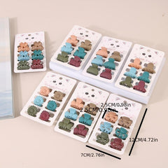 6pcs Mini Flower Bow Hair Claw Clip Strong Grip Hair Jaw Clip