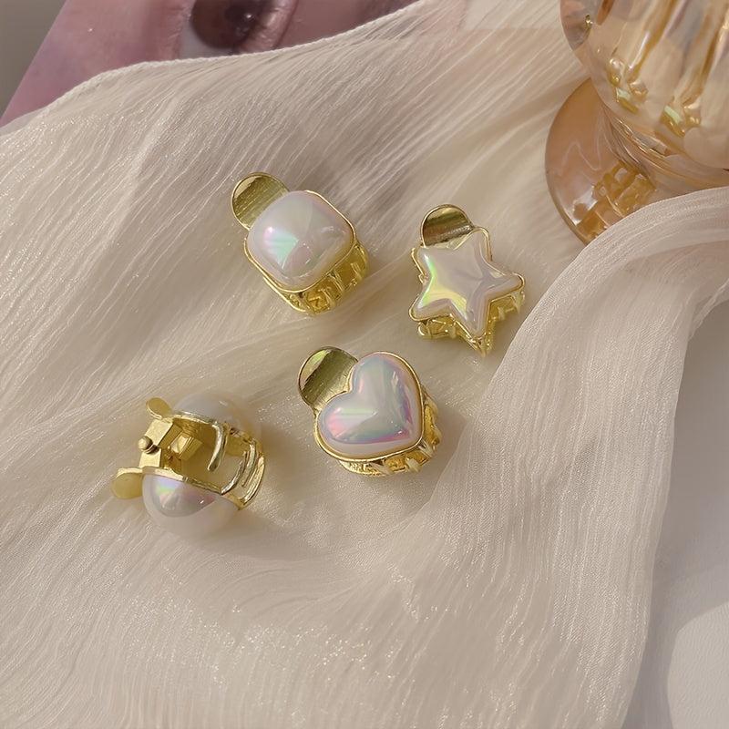 Lustrous Pearl Hair Clips Sweet Metal Barrette Hair Accessory