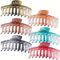 6 Large Ombr Hair Clips Set