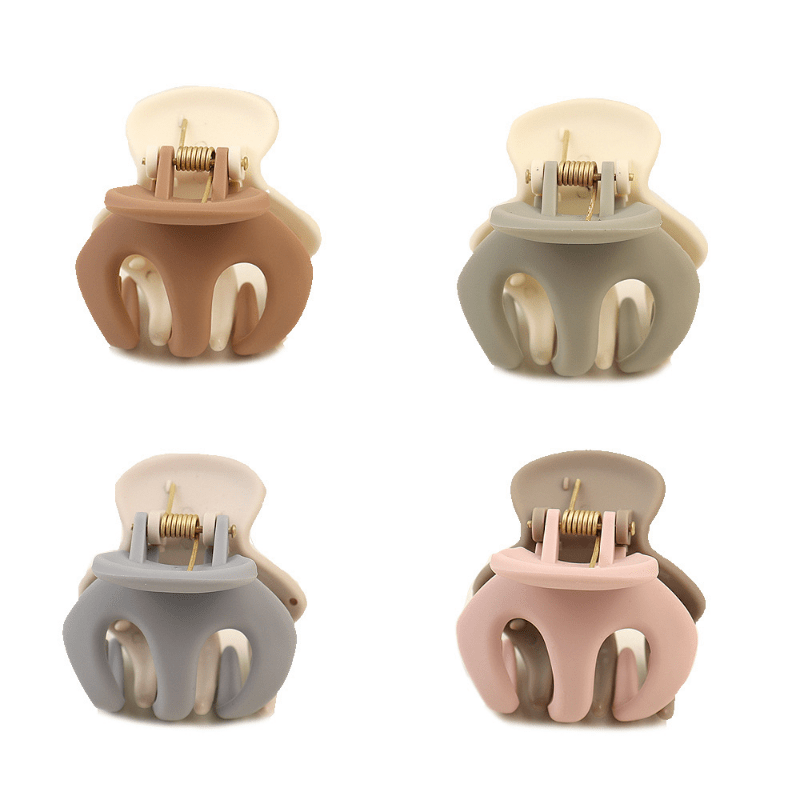 Matte Mini Hair Claw Solid Style Pumpkin Hair Clip Ponytail Holder