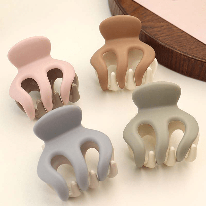 Matte Mini Hair Claw Solid Style Pumpkin Hair Clip Ponytail Holder