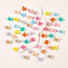 50Pcs Colorful Mini Hair Claw for Kids