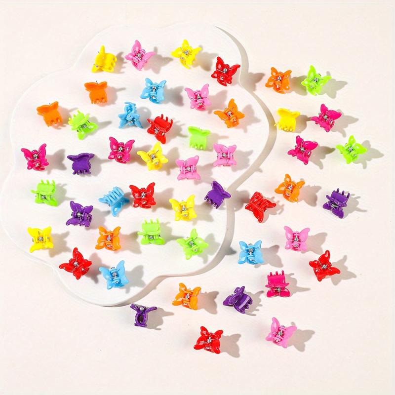 50Pcs Colorful Mini Hair Claw for Kids