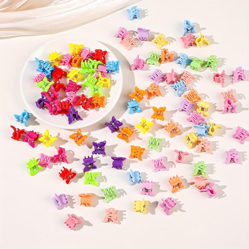 50Pcs Colorful Mini Hair Claw for Kids