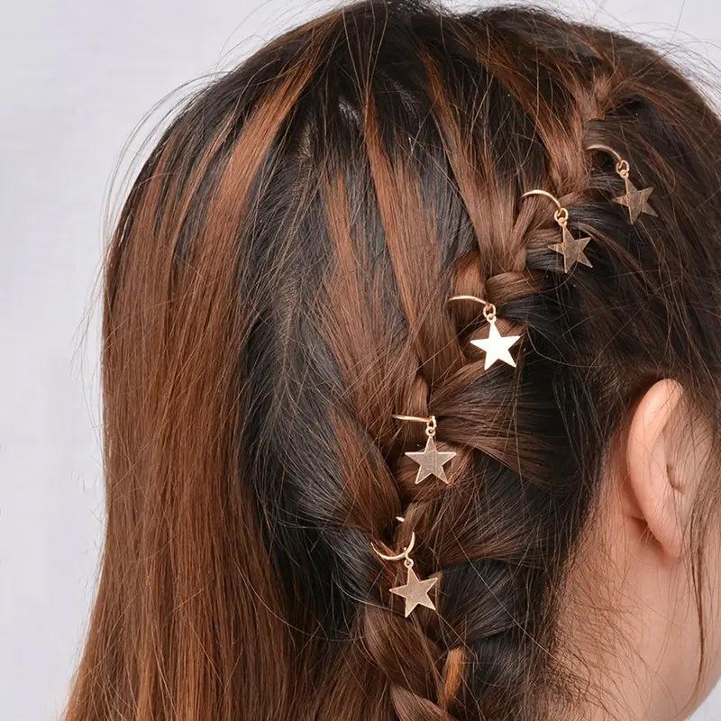Viking Hair Beads Dreadlock Braids Rings Clips Metal Cuffs Loc Hair Jewelry