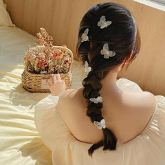 Glitter Butterfly Hair Clips Colorful Barrettes Wedding Hair Accessories