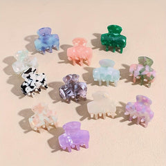 6pcs Acetate Hair Claw Mini Ponytail Hair Clip Hair Accessories