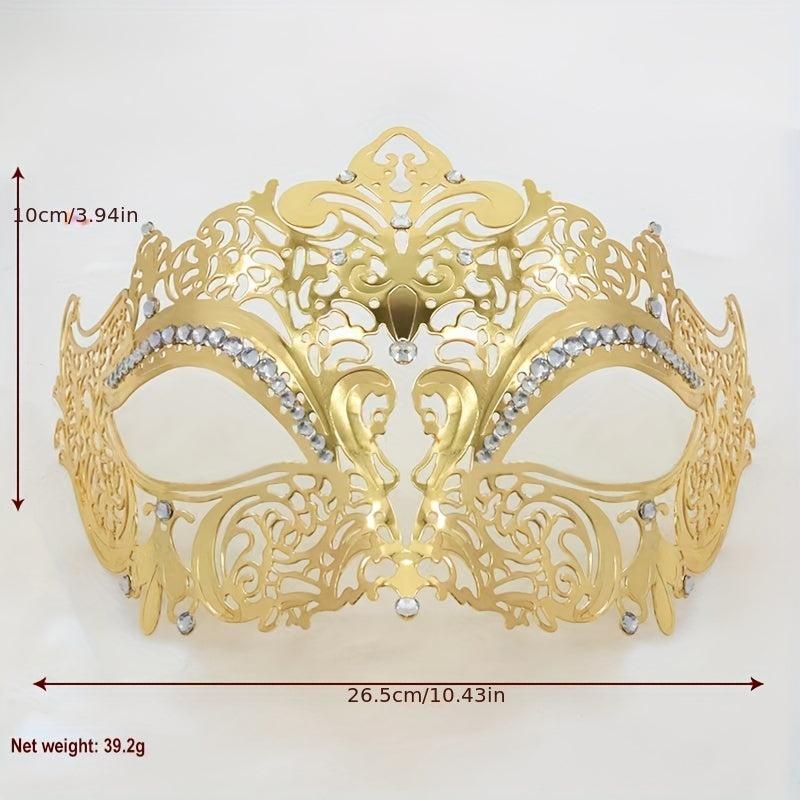 Half Face Rhinestone Mask Halloween Party Accessory