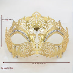 Half Face Rhinestone Mask Halloween Party Accessory