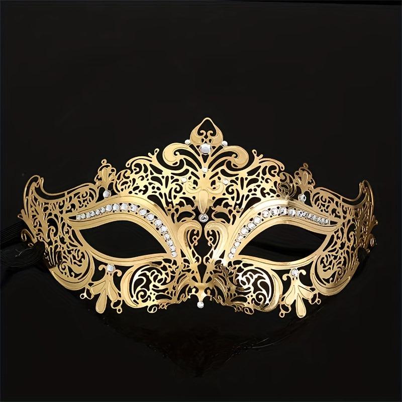 Half Face Rhinestone Mask Halloween Party Accessory