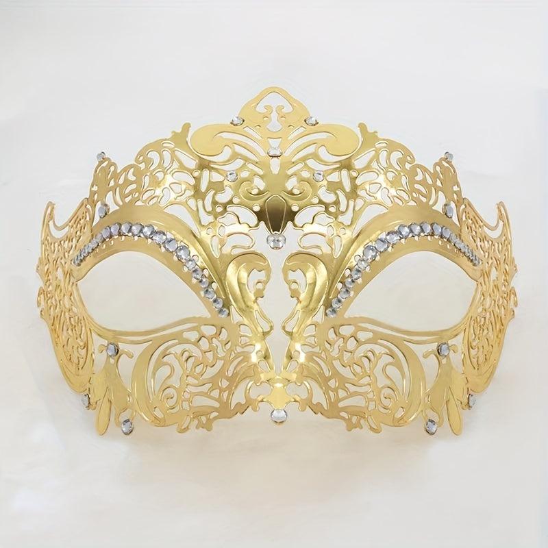 Half Face Rhinestone Mask Halloween Party Accessory