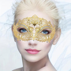 Half Face Rhinestone Mask Halloween Party Accessory