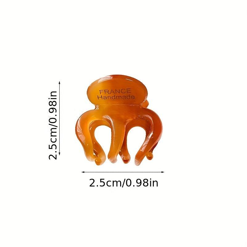 Acetate Mini Pumpkin Hair Claw Ponytail Holder Hair Accessories