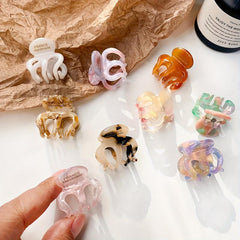Acetate Mini Pumpkin Hair Claw Ponytail Holder Hair Accessories