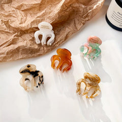 Acetate Mini Pumpkin Hair Claw Ponytail Holder Hair Accessories