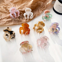 Acetate Mini Pumpkin Hair Claw Ponytail Holder Hair Accessories