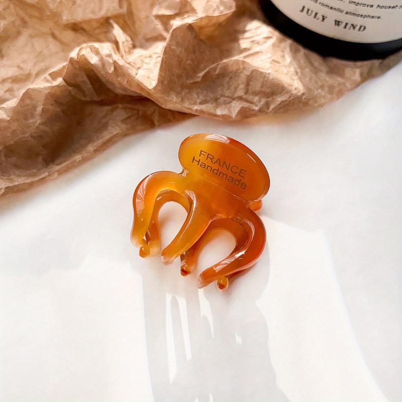 Acetate Mini Pumpkin Hair Claw Ponytail Holder Hair Accessories