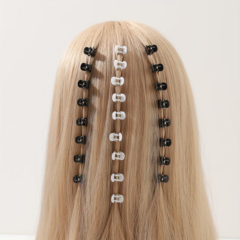 100pcs Mini Hair Claw Clip Solid Style Shark Claw For Side Hair