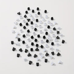 100pcs Mini Hair Claw Clip Solid Style Shark Claw For Side Hair