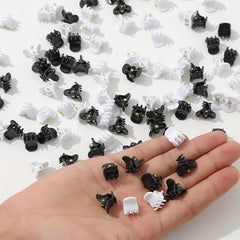 100pcs Mini Hair Claw Clip Solid Style Shark Claw For Side Hair