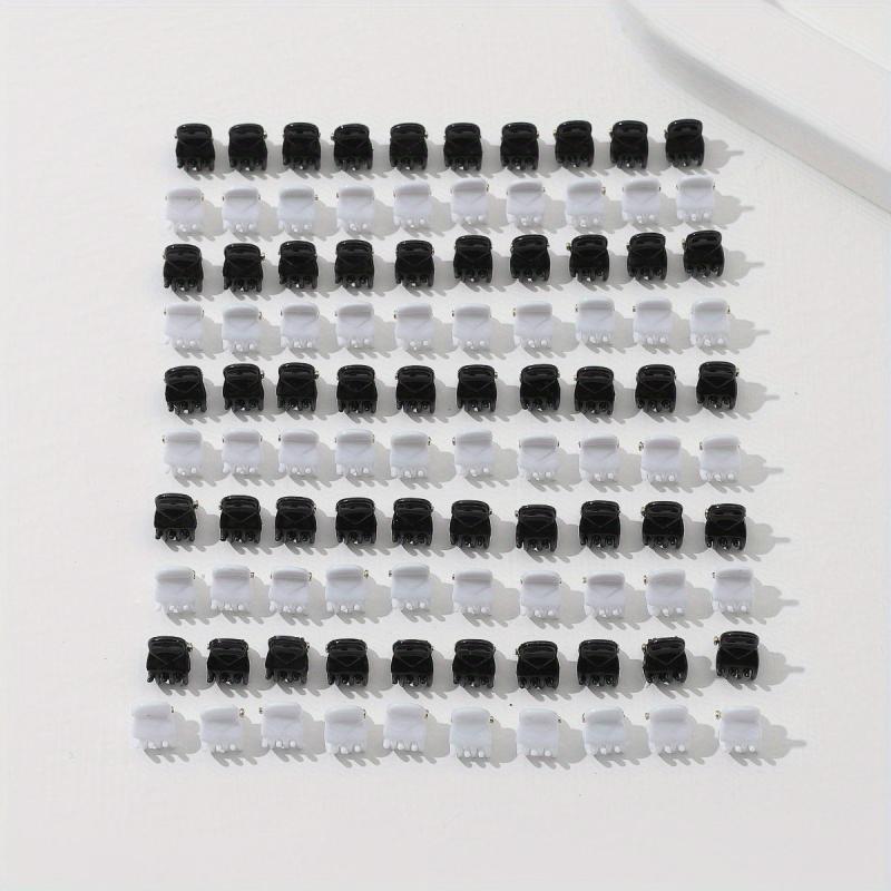 100pcs Mini Hair Claw Clip Solid Style Shark Claw For Side Hair