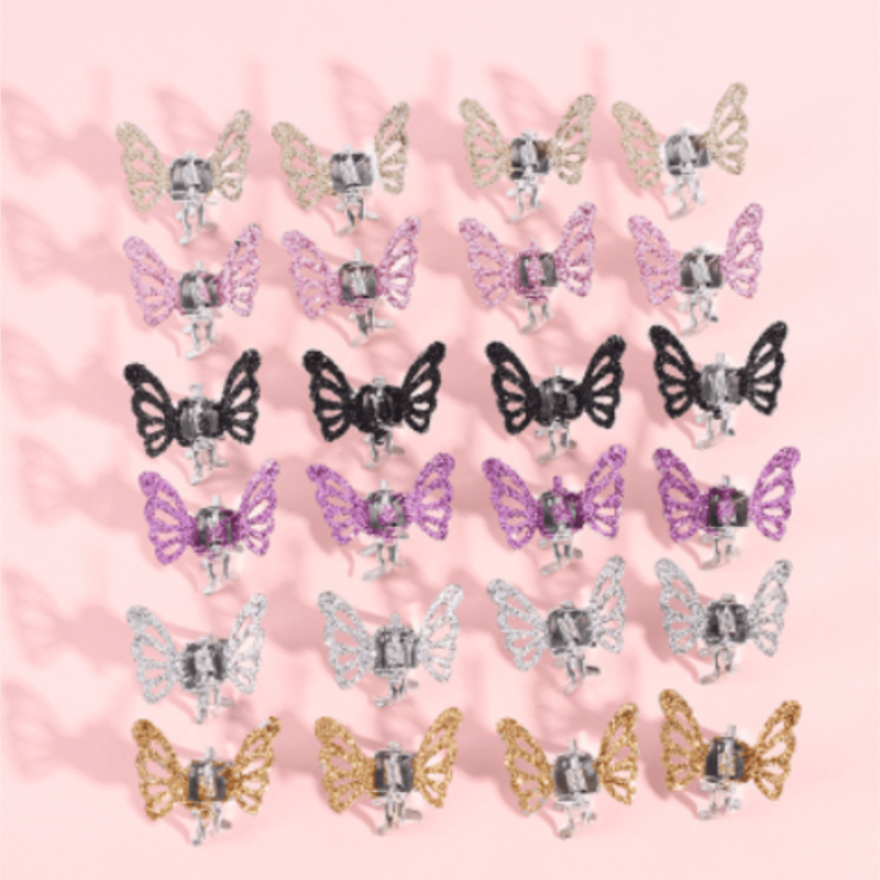 Y2K Mini Hair Claw Glitter Sequin Hair Claw Clip for Side Hair Sweet Hair Claw