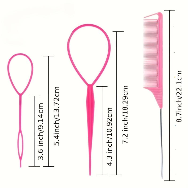 2000pcs Hair Accessories Tool Set for Girls with Rattail Comb & Rubber Bands