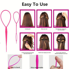 2000pcs Hair Accessories Tool Set for Girls with Rattail Comb & Rubber Bands