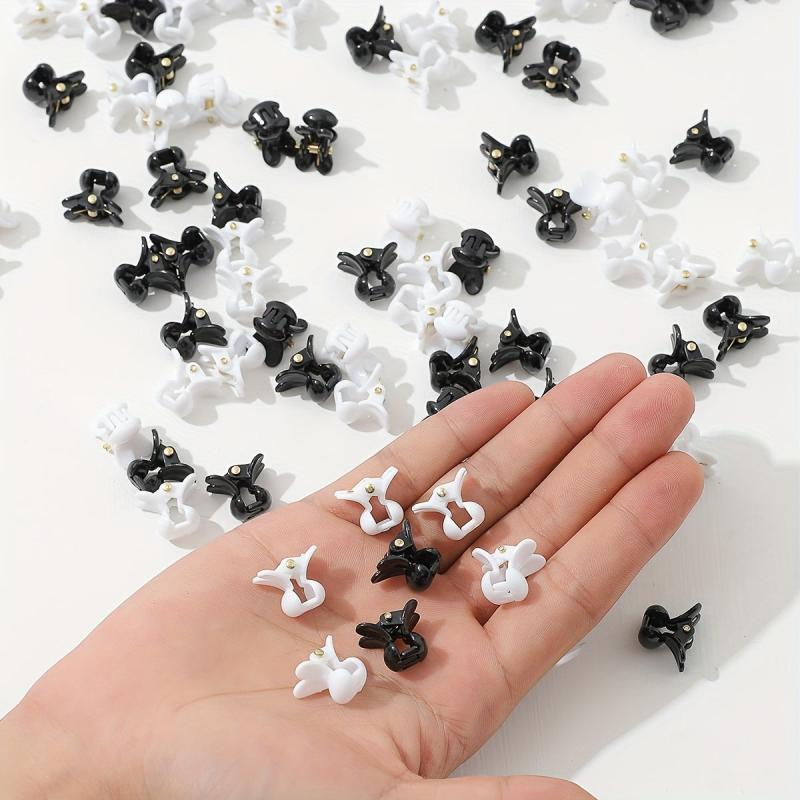 100pcs Mini Rabbit Head Hair Claw Hair Clip Accessories