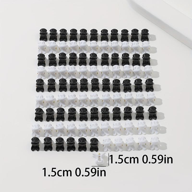 100pcs Mini Rabbit Head Hair Claw Hair Clip Accessories