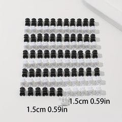 100pcs Mini Rabbit Head Hair Claw Hair Clip Accessories