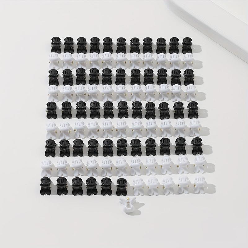 100pcs Mini Rabbit Head Hair Claw Hair Clip Accessories