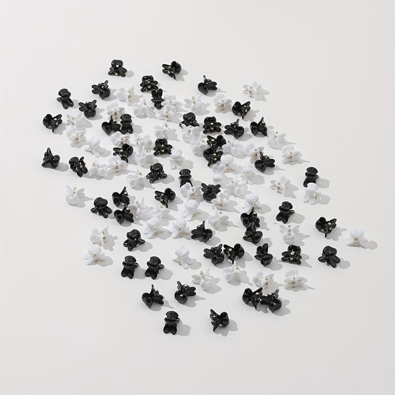 100pcs Mini Rabbit Head Hair Claw Hair Clip Accessories