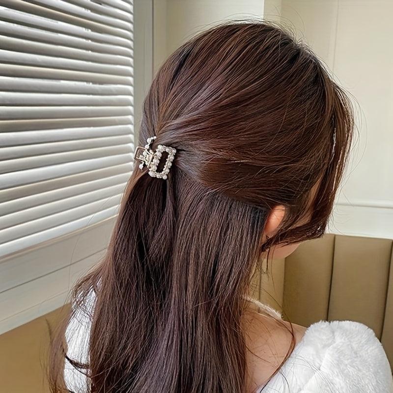 8 PCS Faux Pearl Mini Hair Claw Jewelry