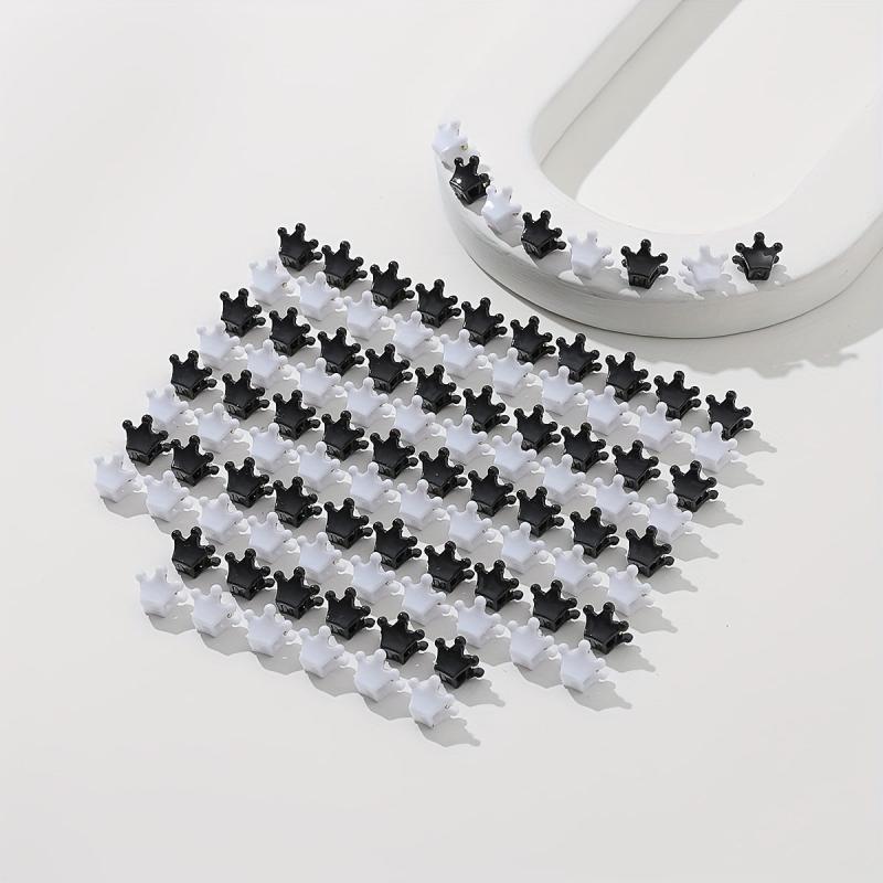 100pcs Mini Crown Shape Hair Claw Braid Hair Clip Hair Accessories