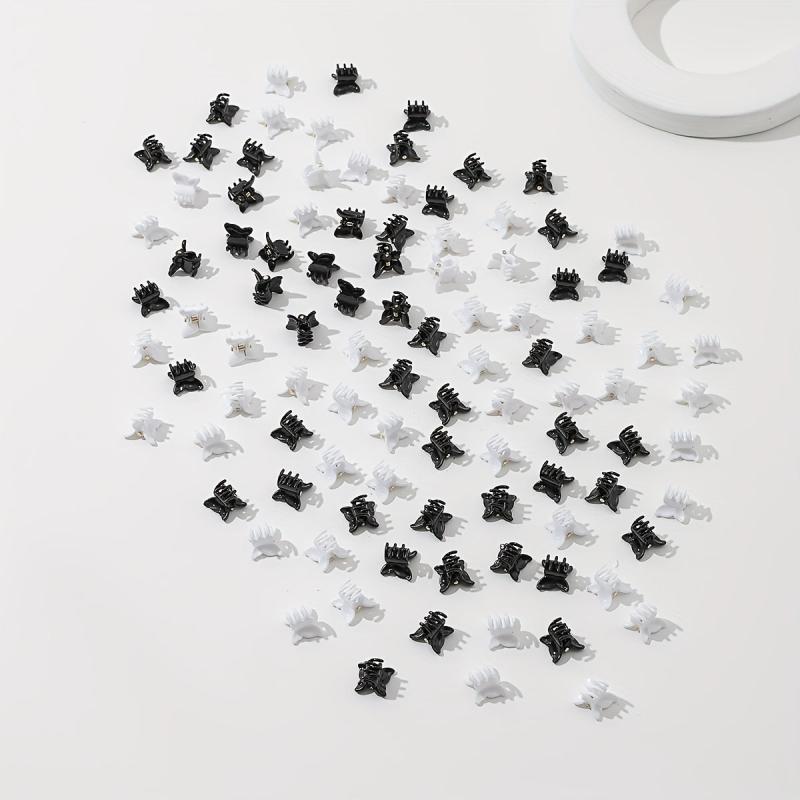 100pcs Mini Butterfly Shaped Hair Claw for Women Girls Baby Toddlers