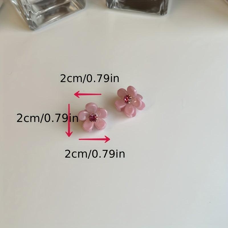 Mini Flower Rhinestone Hair Claw Shark Claw Braid Hair Clip