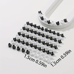 100pcs Mini Glossy Hair Claw Heart Shaped Hair Claw Nonslip Ponytail Holder