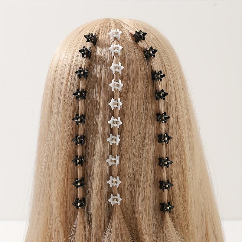 100pcs Mini Star Shaped Hair Claw for Women Girls Hair Clip