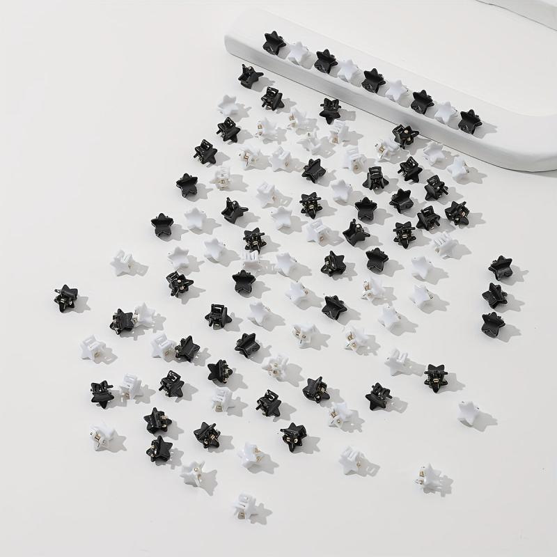 100pcs Mini Star Shaped Hair Claw for Women Girls Hair Clip