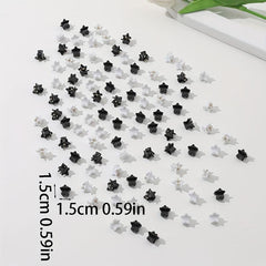 100pcs Mini Star Shaped Hair Claw for Women Girls Hair Clip
