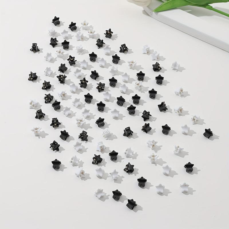 100pcs Mini Star Shaped Hair Claw for Women Girls Hair Clip